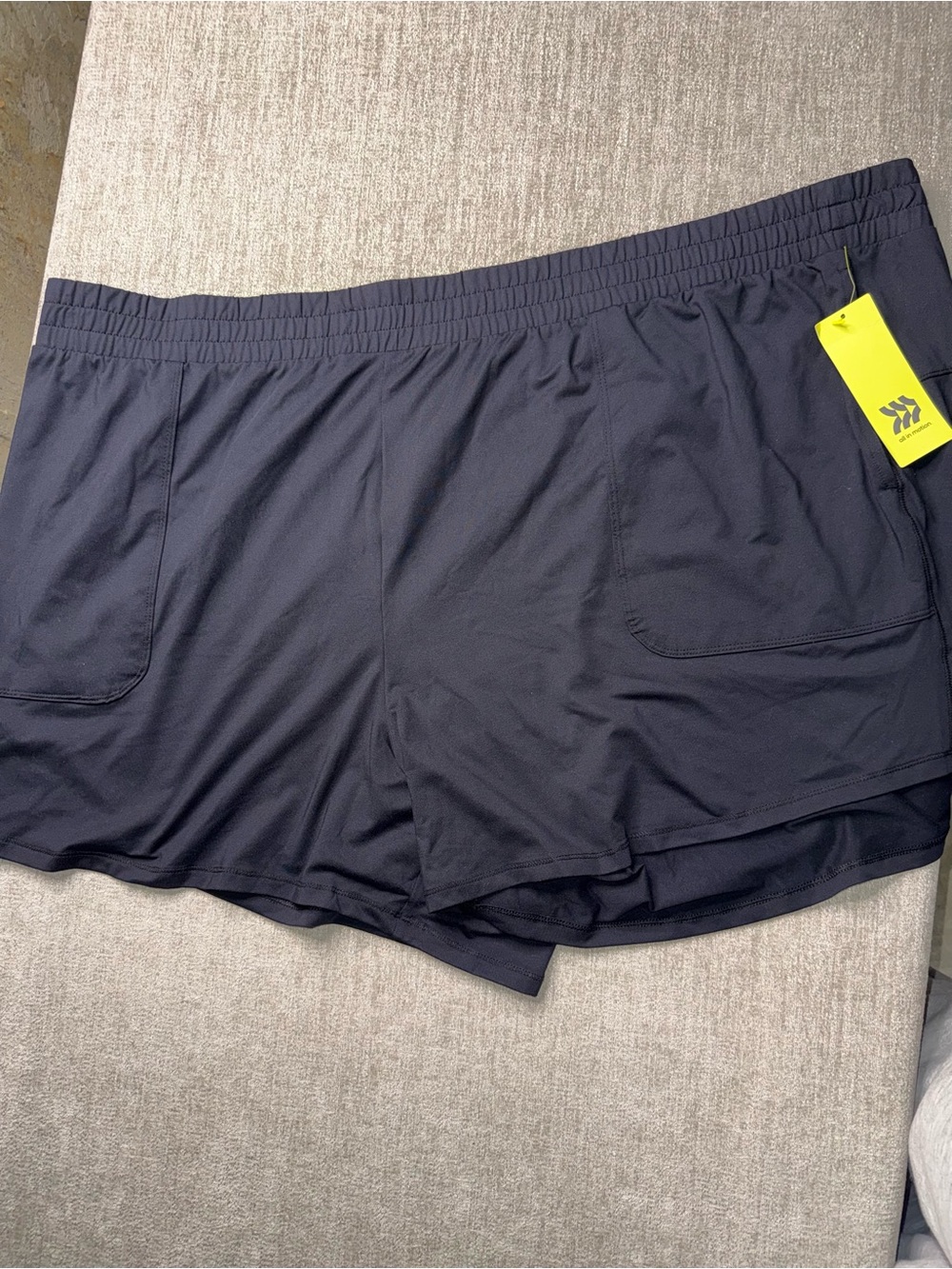 NWT All in Motion Women’s 3X Black Athletic Shorts Plus Size